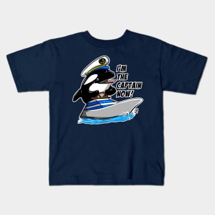 I'm the Captain Now! Kids T-Shirt